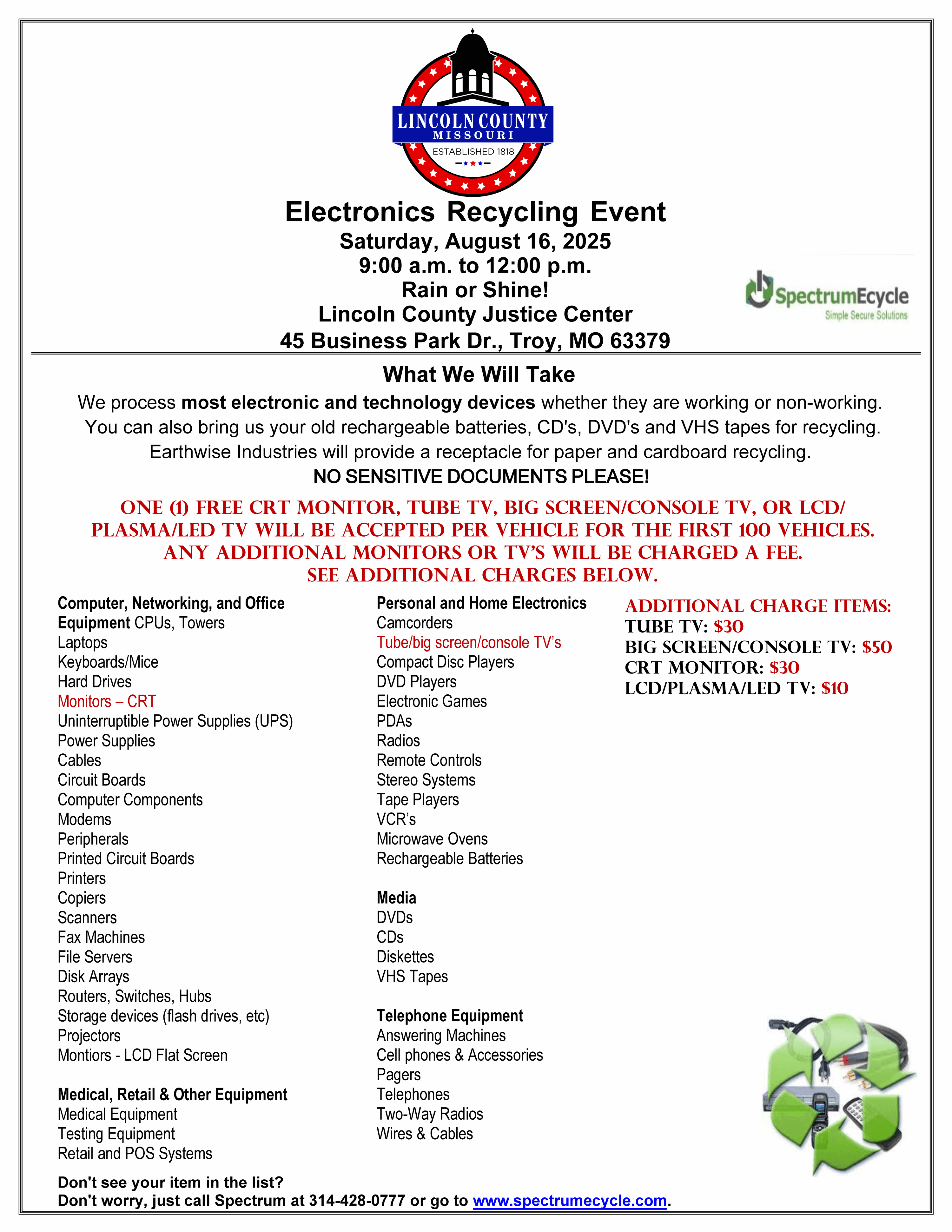 News-Image-Lincoln County Electronics Recycling Event